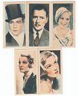 Five 1934 Movie Cards GARY COOPER RONALD COLMAN Madeleine Carroll Pat Paterson +