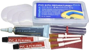 PVC-& PU-REPARTURSET PLUS; Flickzeug Schlauchboot Zelt Pool Gewebe fishingglue - Bild 1 von 5