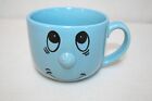 Tasse à thé à café vintage collection Livingware drôle sourire 3D visage bleu