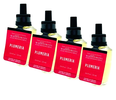 4-Pack Bath & Body Works PLUMERIA Fragrance Wallflowers Refills Bulbs 0.8 fl.oz - Image 1 of 4