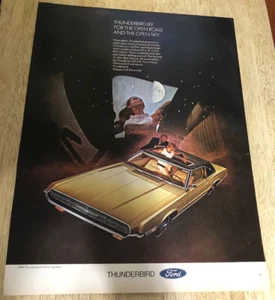 1969 FORD THUNDERBIRD For the Open Ride and the Open Sky - Vintage Print Ad - Bild 1 von 1