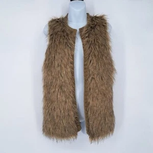 Xhilaration Faux Fur Shaggy Open Vest Size XS - Picture 1 of 7