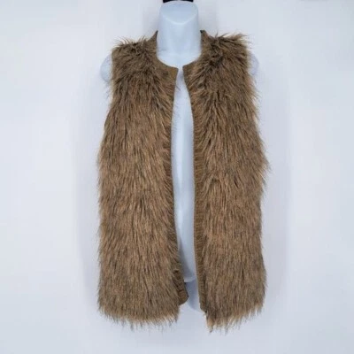 Xhilaration Faux Fur Shaggy Open Vest Size XS - Image 1 of 4