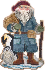 Penguin Santa Cross Stitch Kit Mill Hill 2020 Antarctic Santas MH202031 - Picture 1 of 1