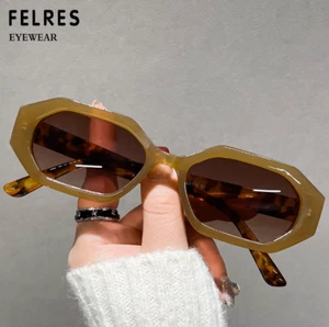 Men Women Retro Polygon Sunglasses Small Frame Outdoor Driving Glasses UV400 - Picture 1 of 34