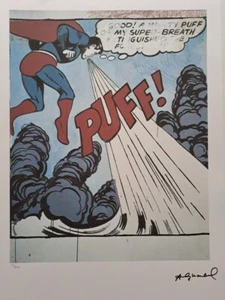 Andy Warhol Signed Lithograph - Superman - Certificate Leo Castelli - Picture 1 of 5