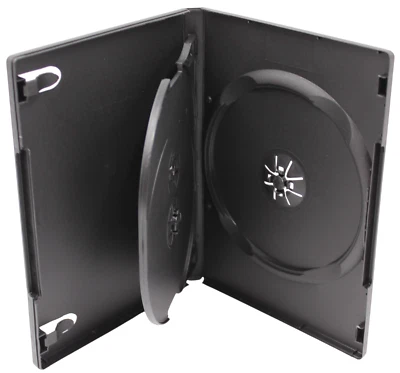 Standard Black DVD 3-Disc Replacement Case 14mm Premium Movie Storage Shell Case - Image 1 of 4