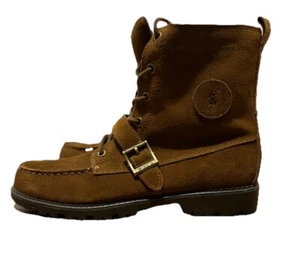 Ranger Hi Polo Ralph Lauren Boots Juniors Boys Size 6.5 Leather Suede Women’s 8 - Picture 1 of 10