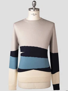 NUEVO SUÉTER DE CACHEMIR MULTICOLOR FIORONI CUELLO REDONDO US 40 - EU 50 US671 - Imagen 1 de 5