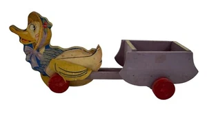 Fisher Price #717 Ducky Flip Flap 1937 Wood Pull Toy - Picture 1 of 22