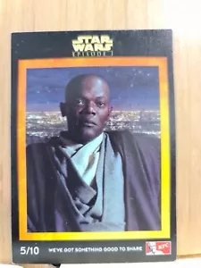 Tarjeta coleccionable STAR WARS 1999 🙂 KFC MACE WINDU #5 🙂 CORREO GRATUITO - Imagen 1 de 2