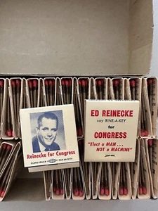 Vintage politische Streichholzbücher Lot - Ed Reinecke politische Kampagne Wahl 1960er Jahre - Bild 1 von 5
