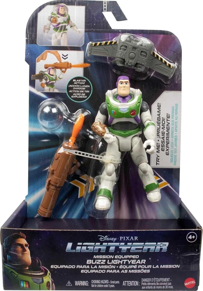 Mattel Disney Pixar Lightyear, Misión Equipada Buzz Lightyear Figura Blaster Foto 1 de 4