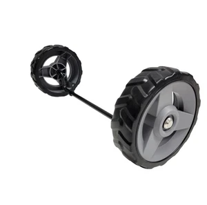 NEW - OEM WORX NITRO FRONT AXLE WITH WHEELS - From Lawn Mower Model Number WG751 - Picture 1 of 4