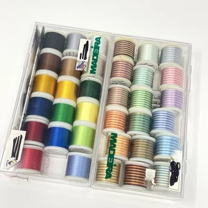 Lot of 35 Spools Madeira Rayon Filament Thread 200m Mixed Colors 33 NEW 2 Used - Picture 1 of 6