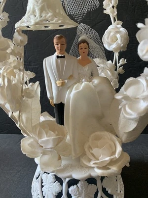 Topper de pastel de boda 1959 vintage Foto 1 de 4