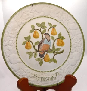1971 Vernon Ware by Metlox "Partridge in a Pear Tree" Plate – Songs of Christmas - Picture 1 of 2