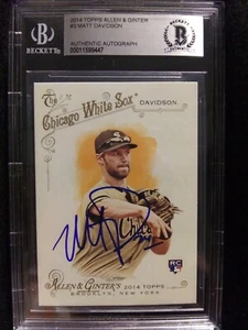 2014 Topps Allen & Ginter #3 Matt Davidson Auto Rc Signed Rookie beckett  - Picture 1 of 4