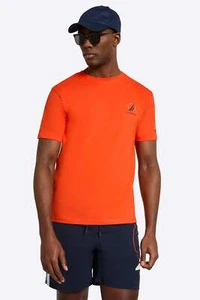 Nautica Sergei Mens T-Shirt Fiery Red - Picture 1 of 9
