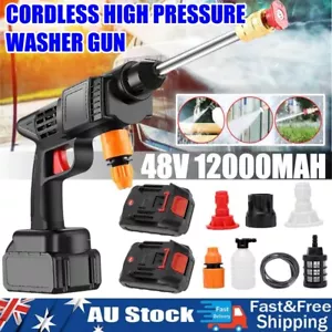 AU Cordless Electric High Pressure Washer Water Spray Gun Car Cleaner 2*Battery - Picture 1 of 12