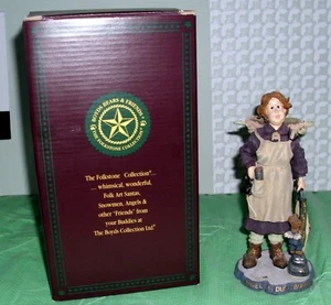 BOYDS BEARS FOLKSTONE COLLECTION FIGURINE - DUSTY ROSE - 2000 - W BOX & COA - Picture 1 of 2