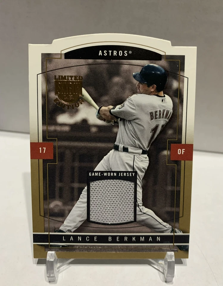 Fleer Skybox 2004 edición limitada #24 reliquia Lance Berkman Houston Astros #'d/10 Foto 1 de 2