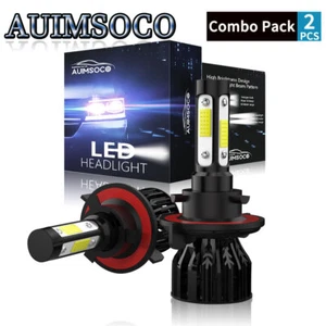2x H13 9008 Super Bright LED Headlight Bulbs Kit 12000LM 10000K White Hi-Lo Beam - Picture 1 of 10