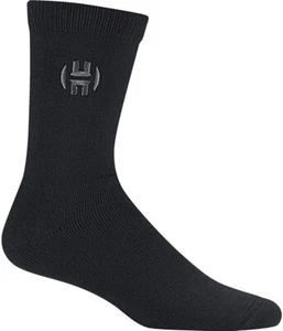 adidas Kids Harden Basketball Socks Size 12.5-2 EU 31-34 Black RRP £10 DW4718 - Picture 1 of 4
