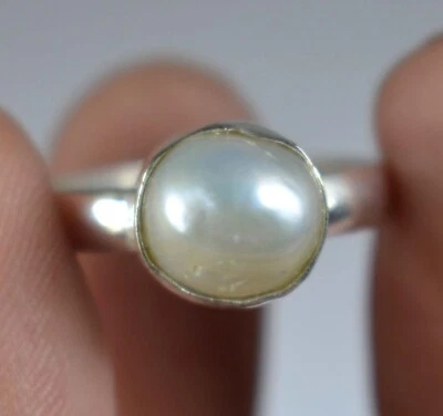 Anillo certificado piedras preciosas redondas naturales de 6,95 quilates con perlas blancas del Mar del Sur de Tahití Foto 1 de 4