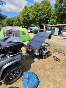 suzuki kingquad 750 mit kompletten Campinganhänger, Solar, Stromerzeuger usw.. - Bild 1 von 6