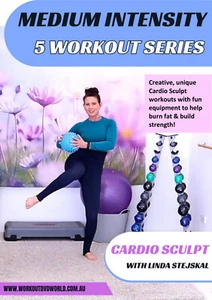CARDIO & TONING DVD Barlates MEDIUM INTENSITY CARDIO SCULPT SERIES 5 WORKOUT DVD - Picture 1 of 2