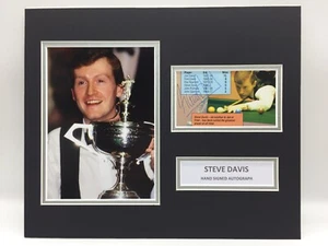 RARO Espositore fotografico firmato Steve Davis Snooker + COA AUTOGRAFO CROGIOLO - Foto 1 di 3