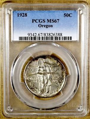 1928 PCGS MS67 Oregon Trail Commemorative Half Dollar - Image 1 of 2