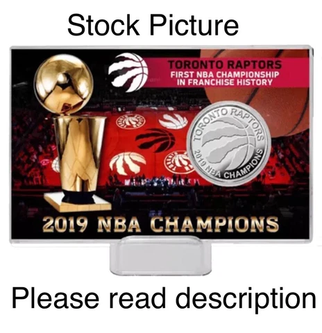 Toronto Raptors 2019 NBA Champion 39mm Silver Plated Coin Plaque Only 5000 Made Cover