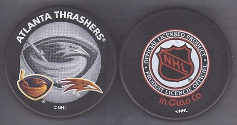 2002-2003 ATLANTA THRASHERS DUAL Logo NHL PUCK - LAST1 Cover