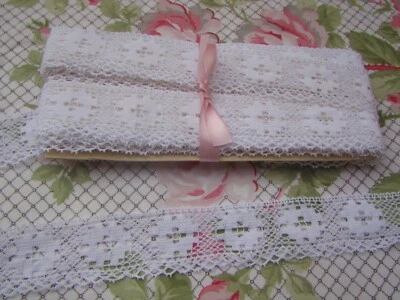 10 m de fine dentelle ancienne  largueur 3,5 cm blanc - Photo 1/4