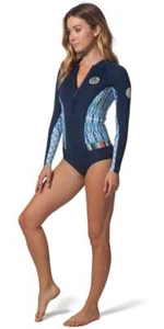 Traje de neopreno Rip Curl para mujer 4 G Bomb SPRING HI CUT traje de resorte - WSP7LW azul PVP $210 - Imagen 1 de 5