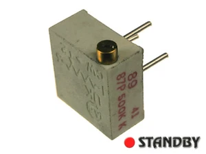 10pcs AB 3/8” Square Multiturn Cermet Trimming Potentiometer 500KΩ type 87P - Imagen 1 de 1