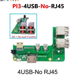 Raspberry Pi Zero 2W to 3B / 4B Interface Adapter Zero Pi0 USB HUB RJ45 HAT Zero - Picture 1 of 11