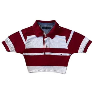 Vintage Tommy Hilfiger Reworked Cropped Top Red Size XS - CRTOP85 - Picture 1 of 3