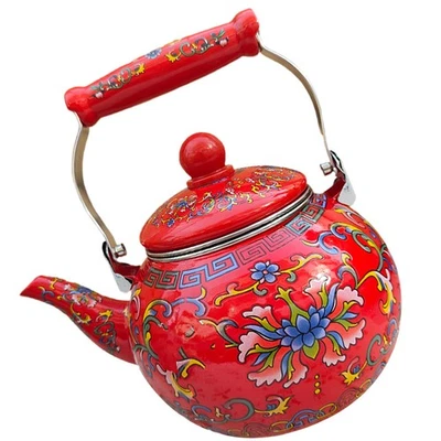 Enamel Tea Kettle Thick Coffee Pot Flower Tea Pot household boiling water pot - Image 1 of 4