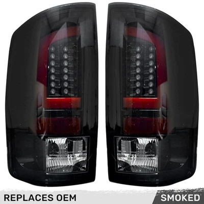 Luces traseras OLED Recon 264379BK lente ahumada para camionetas Ram 07-08 Foto 1 de 2