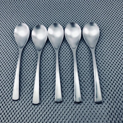 WMF Cromargan Domus Brasilia Stainless Flatware Soup Spoons   MCM - 5 Lot - Image 1 of 4