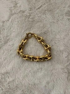 Vintage EM7 Thailand gold plated Link Bracelet Mint Condition - Picture 1 of 4