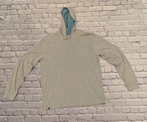 Johnnie O Hoodie Men's Size Medium Gunnar Gray Meteor Striped Hoodie Pullover - Picture 1 of 8