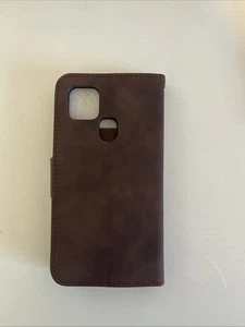 Oukitel C22 Marrón Abatible Cuero PU Estuche Premium Folio Cubierta Regalo Reino Unido - Imagen 1 de 5