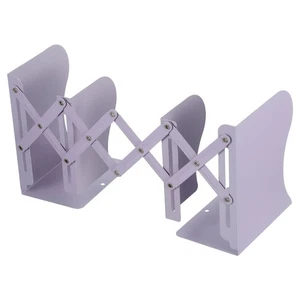 Adjustable Bookends Metal Retractable Expandable Bookends Desktop Magazine File - Picture 1 of 18