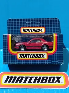 80s MATCHBOX MB196 1987 FORD T-BIRD THUNDERBIRD COUPE #61 RED MACAU  - Picture 1 of 9
