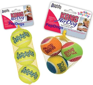 Air KONG Dog 3 MEDIUM Squeaker Tennis Balls Squeaky Toy - Picture 1 of 3