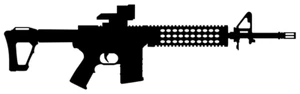 AR15 Decal, AR-15, Assult Rifle JDM Decal for Car, Windows, Truck, Computer, etc - Picture 1 of 5